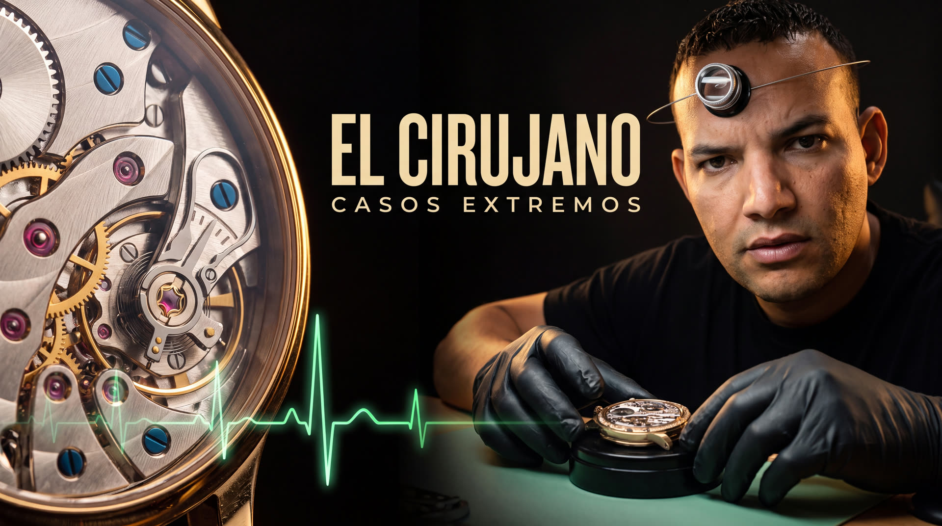 Key art de El Cirujano: Casos Extremos, el show semanal del taller de relojería